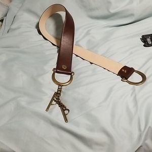 100% leather belt M/L brown belt